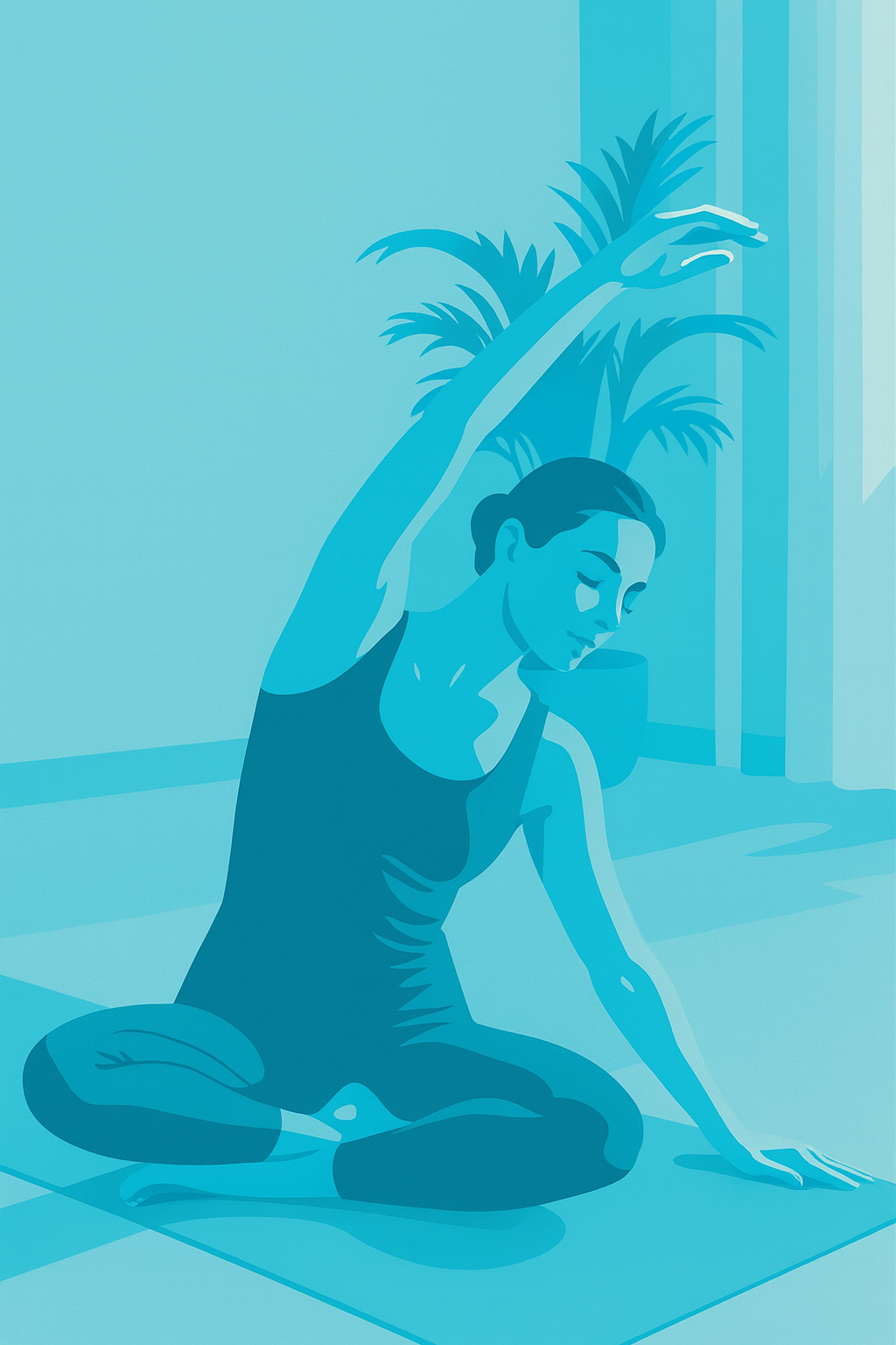 Movimiento consciente y calma en estudio de Pilates en Tenerife: ambiente minimalista y sereno